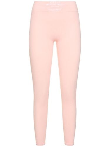 Logo Stretch Cotton Jersey Leggings - STELLA MCCARTNEY - Modalova