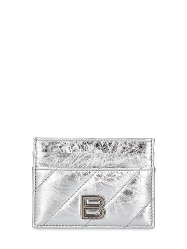 Crush Metallic Leather Card Holder - BALENCIAGA - Modalova