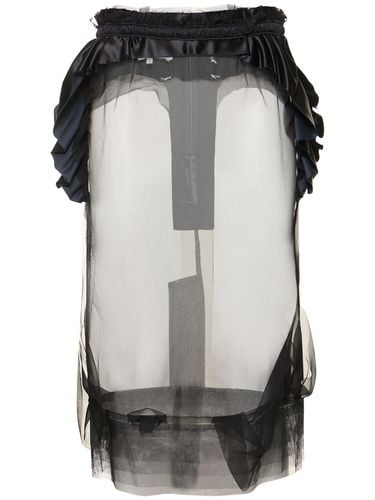 Ruffled Tulle Midi Skirt - MAISON MARGIELA - Modalova