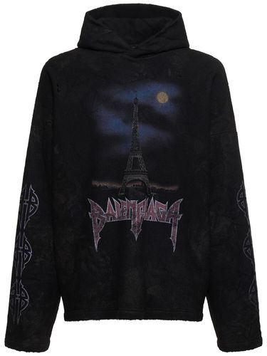 Printed Tech Hoodie - BALENCIAGA - Modalova