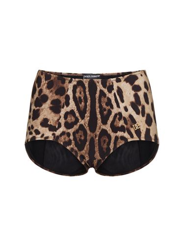 Leopart Print Jersey Bikini Bottoms - DOLCE & GABBANA - Modalova