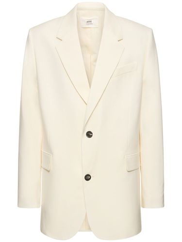 Oversize Single Breast Wool Blazer - AMI PARIS - Modalova