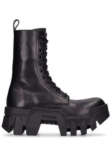 Mm Hohe Schnürstiefel Aus Leder „bulldozer“ - BALENCIAGA - Modalova