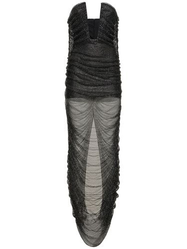 Embellished Embroidered Mesh Midi Dress - GIUSEPPE DI MORABITO - Modalova