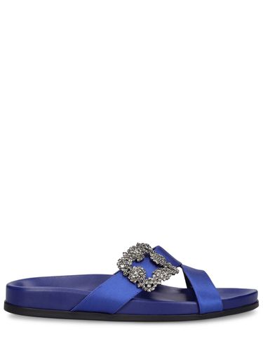 Mm Chilanghi Satin Flat Sandals - MANOLO BLAHNIK - Modalova