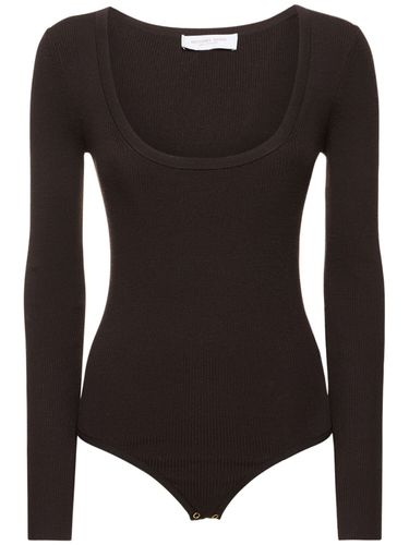 Scoop Neck Wool Blend Knit Bodysuit - MICHAEL KORS COLLECTION - Modalova