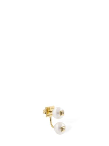 K & Pearl Double Mono Earring - EÉRA - Modalova