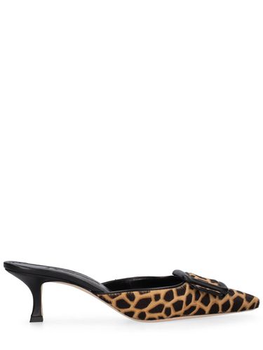 Mm Maysalebi Ponyhair Mules - MANOLO BLAHNIK - Modalova