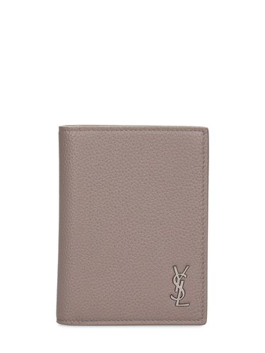 Tiny Cassandre Leather Wallet - SAINT LAURENT - Modalova