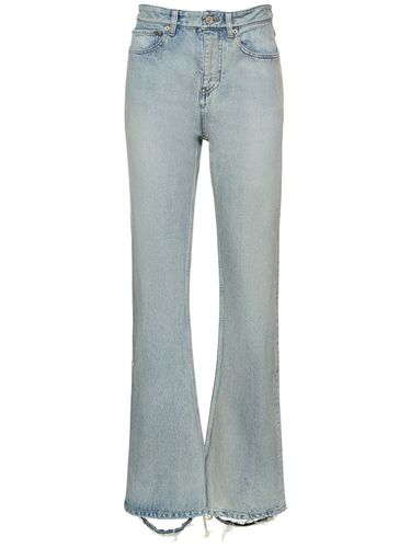 Cotton Denim Bootcut Jeans - BALENCIAGA - Modalova