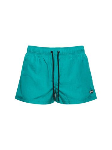 Bañador Shorts De Nylon Con Logo - VERSACE - Modalova