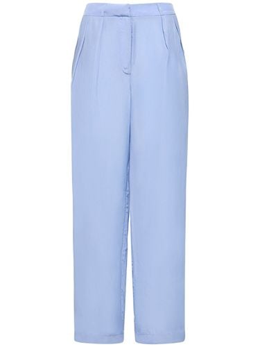 Tansy Pleated Silky Cupro Pants - THE FRANKIE SHOP - Modalova