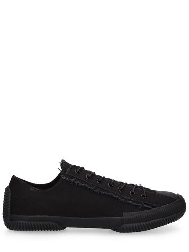 Low Top Lace-up Cotton Sneakers - YOHJI YAMAMOTO - Modalova