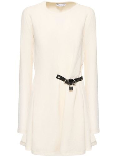 Wool Blend Cady Padlock Belt Mini Dress - JW ANDERSON - Modalova