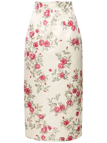 Printed Duchesse High Waist Midi Skirt - EMILIA WICKSTEAD - Modalova