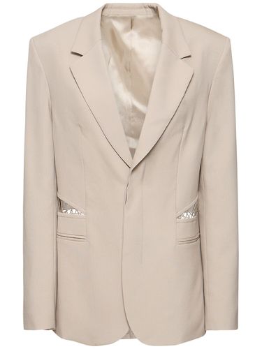 Single Breasted Wool Interlock Jacket - DION LEE - Modalova