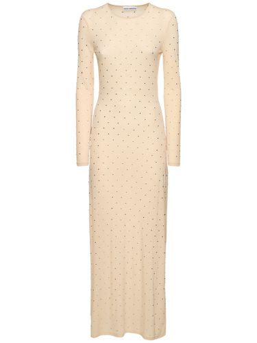 Crystal Embellished Jersey Long Dress - RABANNE - Modalova