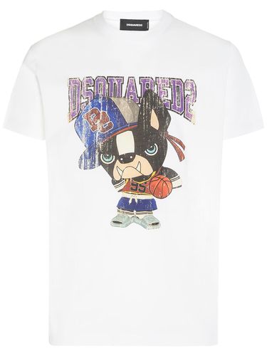 Camiseta De Algodón Estampado - DSQUARED2 - Modalova