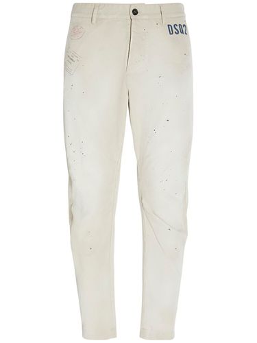 Pantalones De Algodón Con Logo - DSQUARED2 - Modalova