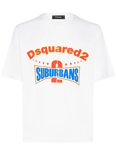 Logo Printed Cotton T-shirt - DSQUARED2 - Modalova