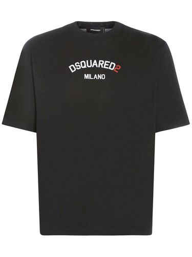 Milano Printed Cotton T-shirt - DSQUARED2 - Modalova