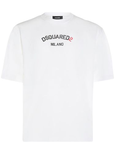 Milano Printed Cotton T-shirt - DSQUARED2 - Modalova