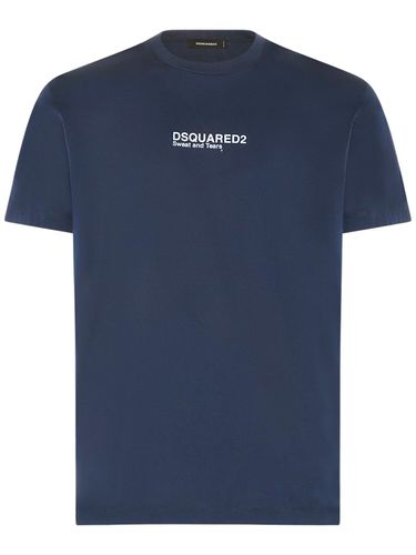 Logo Printed Cotton Jersey T-shirt - DSQUARED2 - Modalova