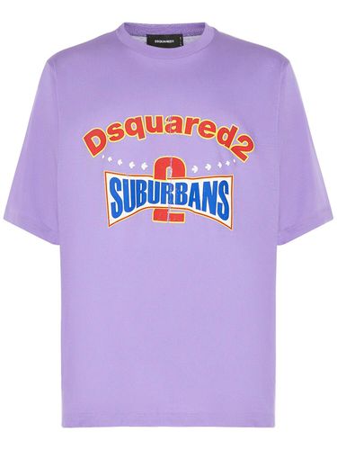 Logo Printed Cotton T-shirt - DSQUARED2 - Modalova