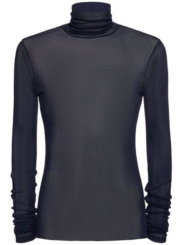 Viscose Blend Turtleneck Top - AMI PARIS - Modalova