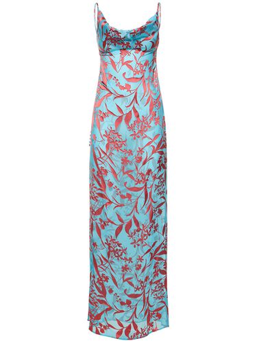 Printed Chiffon Plunge Neck Long Dress - MAGDA BUTRYM - Modalova