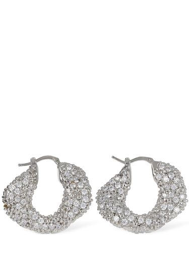 Waved Crystal Hoop Earrings - JIL SANDER - Modalova