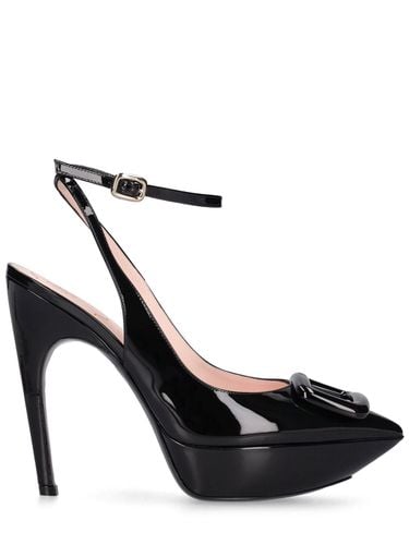 Mm Choc Patent Leather Slingbacks - ROGER VIVIER - Modalova