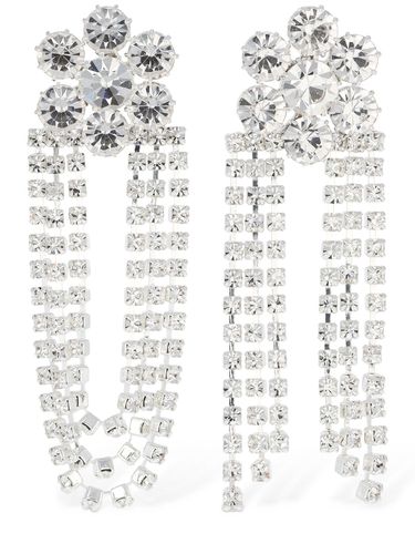 Mix Match Crystal Flower Dangle Earrings - MAGDA BUTRYM - Modalova