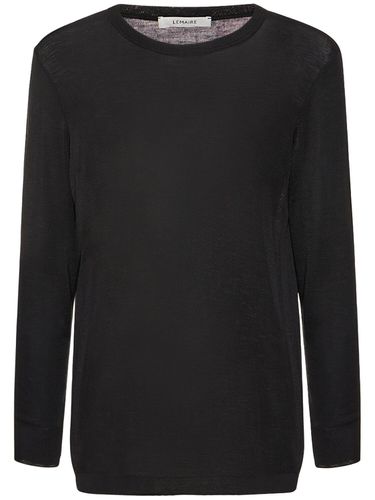 Seamless Wool & Silk Knit T-shirt - LEMAIRE - Modalova