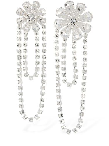 Crystal Flower Dangle Earrings - MAGDA BUTRYM - Modalova