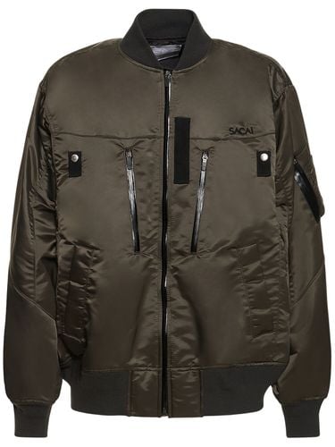 Nylon Twill Bomber Jacket - SACAI - Modalova