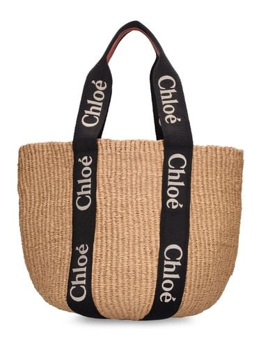 Large Woody Paper Tote Bag - CHLOÉ - Modalova