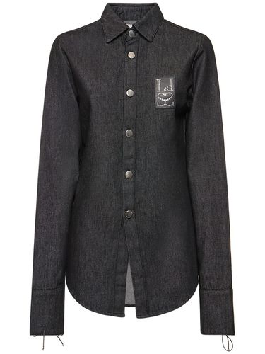 Camicia Slim Fit In Denim / Patch Logo - LUDOVIC DE SAINT SERNIN - Modalova