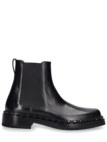 Mm Rockstud Beatle Leather Boots - VALENTINO GARAVANI - Modalova