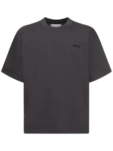 Cotton Jersey Logo T-shirt - SACAI - Modalova