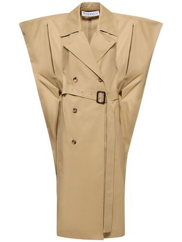 Sleeveless Cotton Midi Trench Coat - JW ANDERSON - Modalova