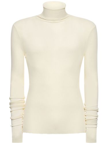 Viscose Blend Turtleneck Top - AMI PARIS - Modalova