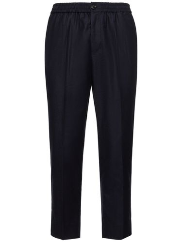 Wool Blend Cropped Pants - AMI PARIS - Modalova