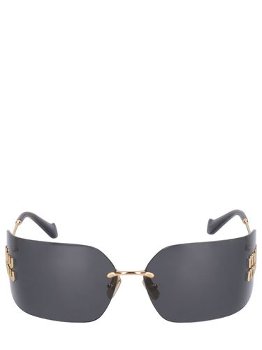 Mask Metal Sunglasses - MIU MIU - Modalova