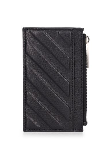 D Diagonal Leather Card Case - OFF-WHITE - Modalova