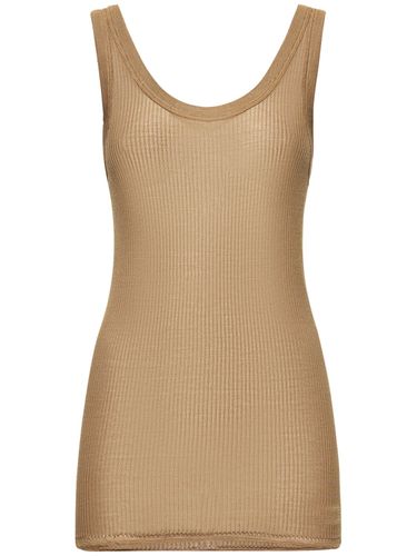 Seamless Ribbed Silk Tank Top - LEMAIRE - Modalova