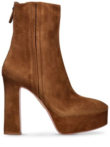 Mm Groove Suede Ankle Boots - AQUAZZURA - Modalova