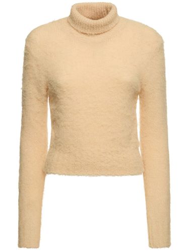 Brushed Alpaca Blend Turtleneck Sweater - AMI PARIS - Modalova