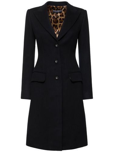 Wool & Cashmere Midi Coat - DOLCE & GABBANA - Modalova