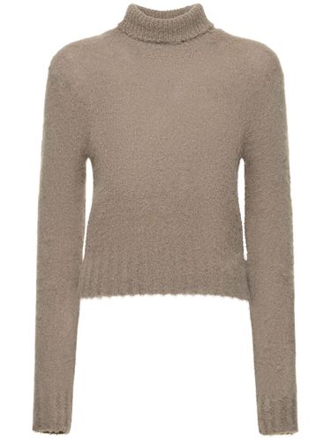 Brushed Alpaca Blend Turtleneck Sweater - AMI PARIS - Modalova